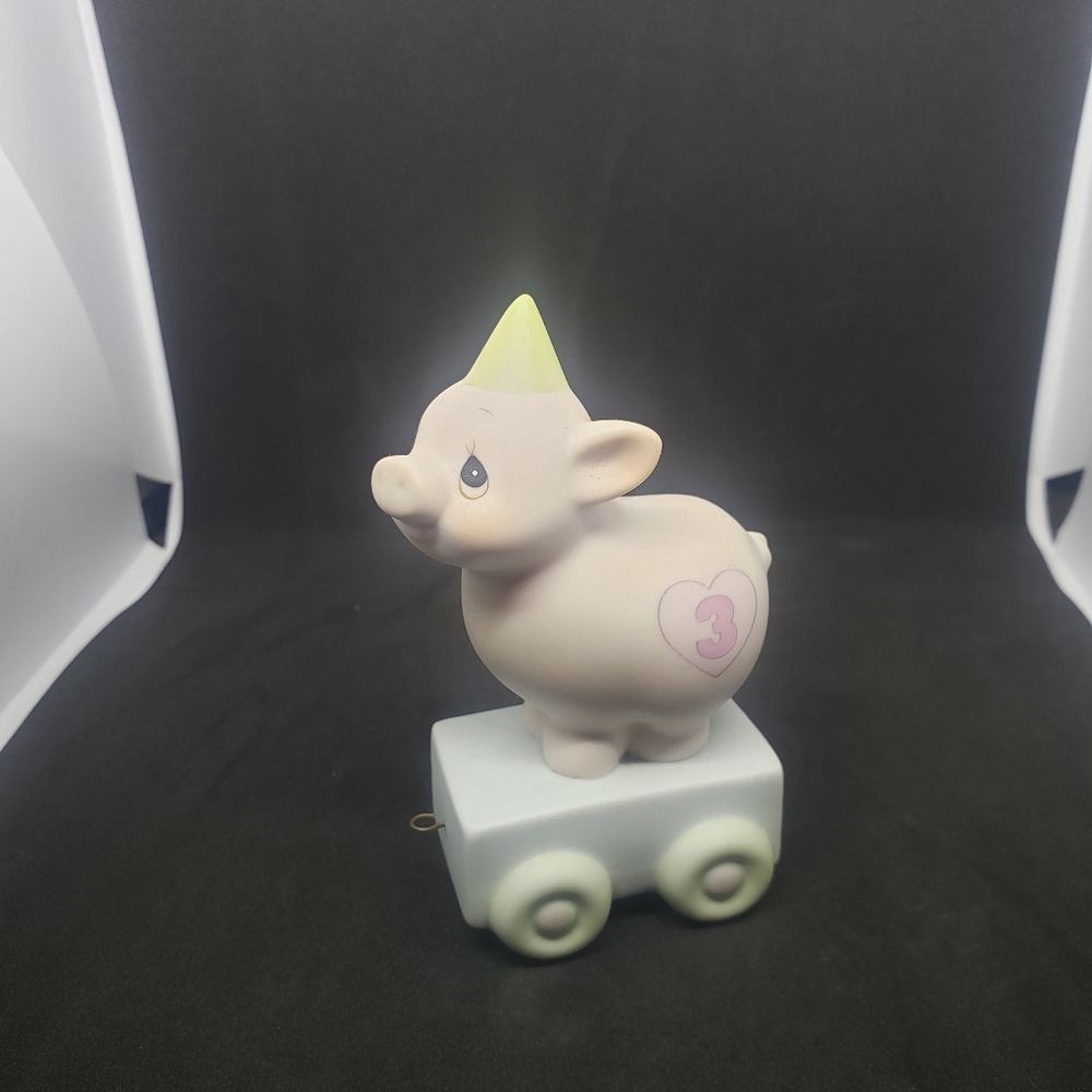 Precious Moments Pig Train Car